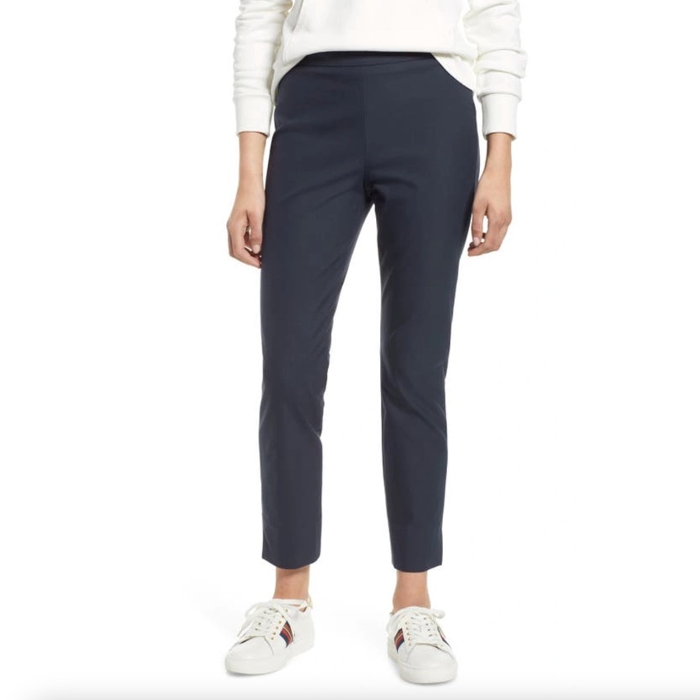 1901 Womens 4 Way Stretch Ankle Skinny Pants in Navy Night Plus Size 14